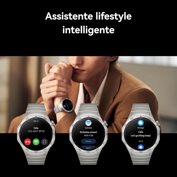 HUAWEI Watch GT 4 41mm, GPS, iOS & Android, Stainless Steel Case, Smartwatch, Bis zu 7 Tage Akkulauf