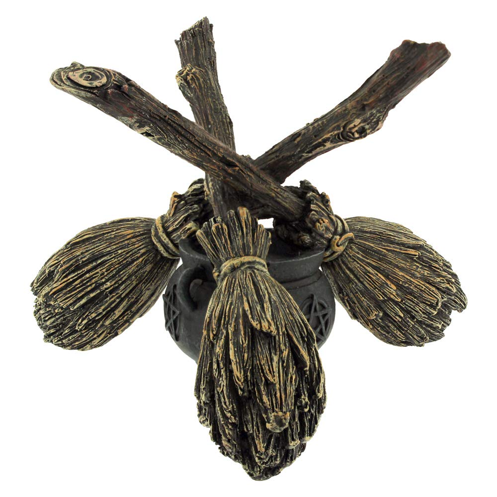 Nemesis Now B1867F6 Besenstiel Kristallkugel Kristallkugelhalter 16cm braun
