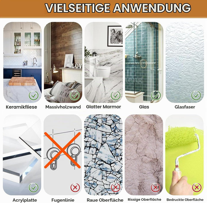 LEVERLOC Duschablage Ohne Bohren Saugnapf Dusche Organizer Grosse Kapazität Bad Organizer Ohne Bohre