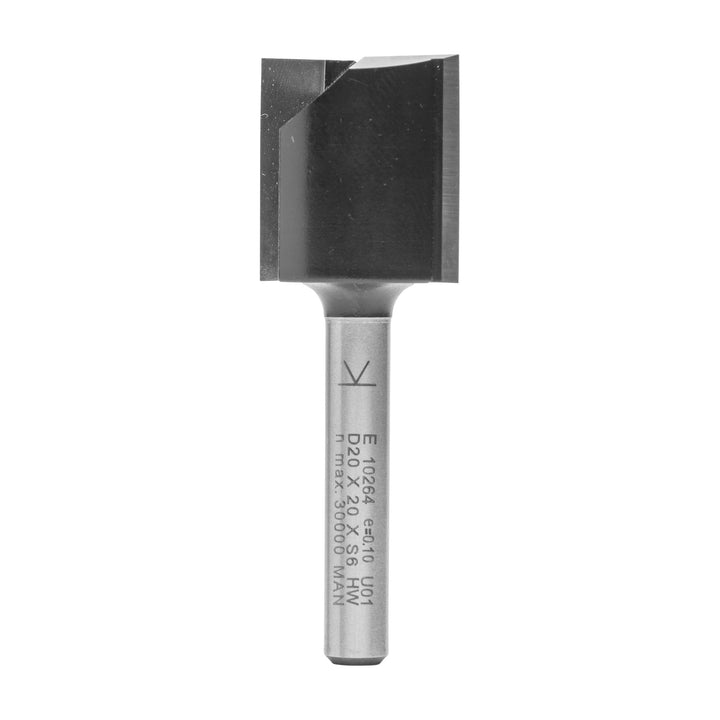 ENT 10264 Nutfräser HW, Schaft (S) 6 mm, Durchmesser (D) 20 mm, NL 20 mm, SL 32 mm, GL 52 mm D=20 /