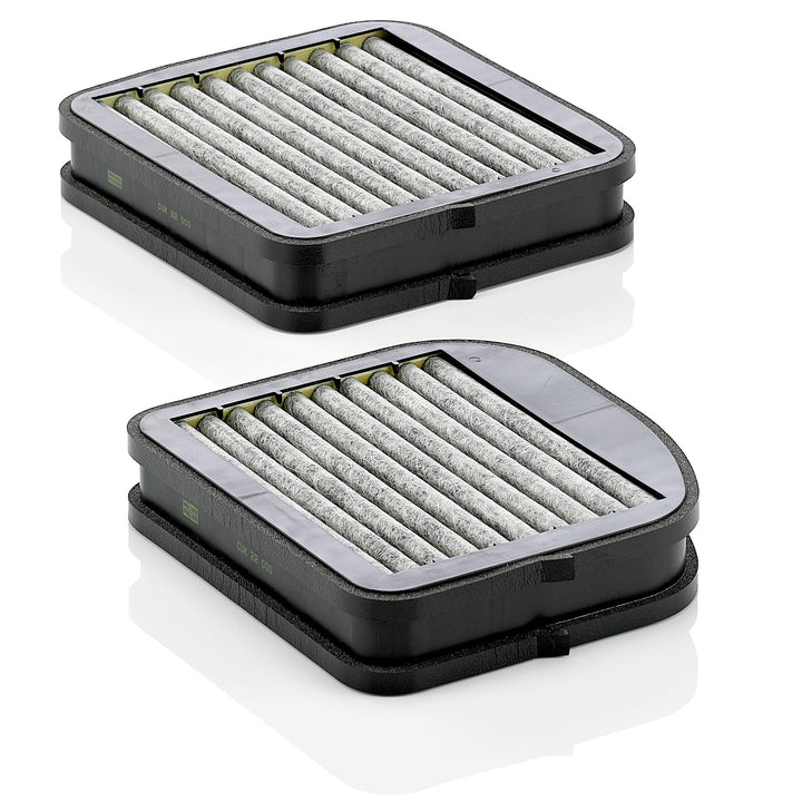 MANN-FILTER CUK 22 000-2 Innenraumfilter – Kabinenluftfilter Satz (2er Set) mit Aktivkohle – Für PKW