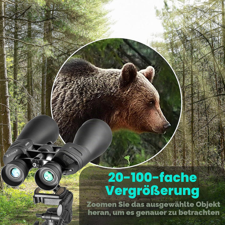 Barska AB10592 Gladiator 20-100x70 Zoom Fernglas mit Stativadapter für Astronomie & Fernsehen mit gr
