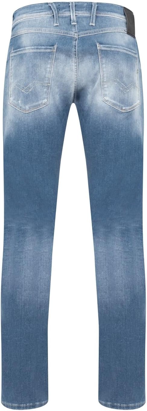 Replay Men's Anbass Slim Fit Jeans with Power Stretch 31W / 32L Medium Blue 009, 31W / 32L Medium Bl