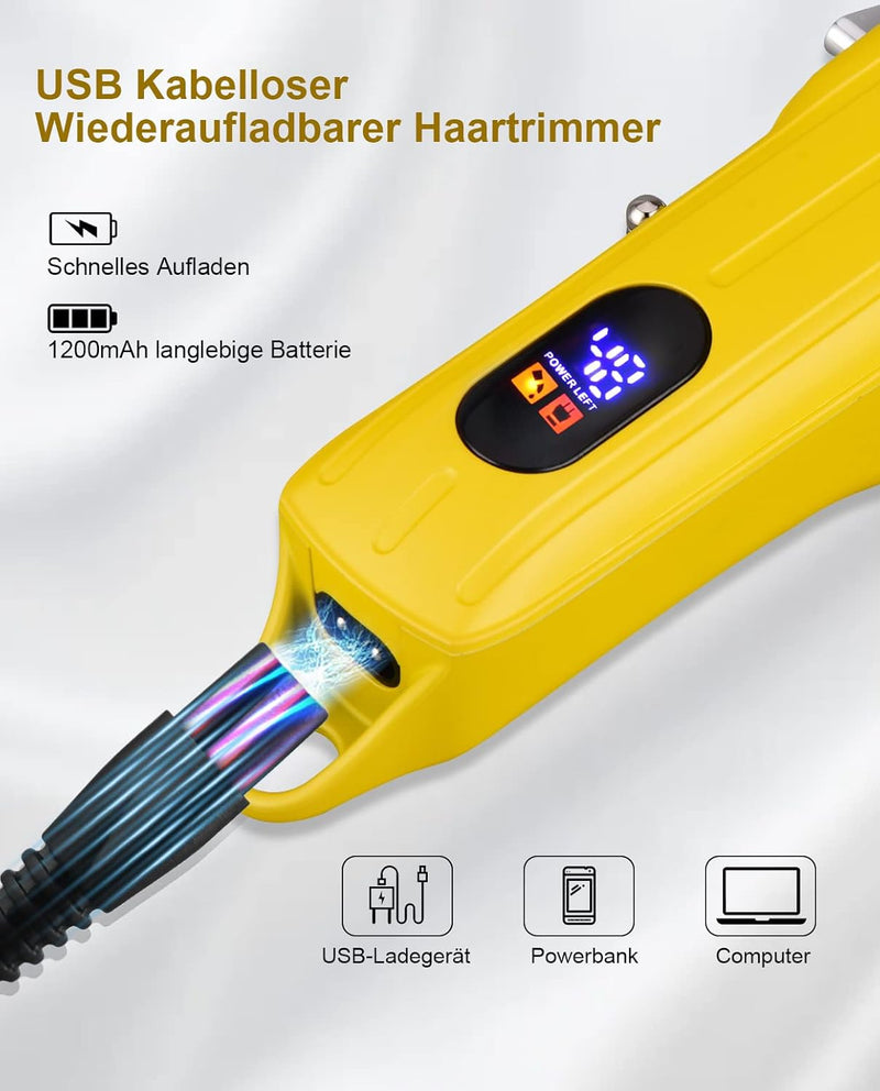 CkeyiN Haarschneidemaschine Profi Herren, T-Klingen Trimmer, USB Aufladen,Kabelloser Professioneller