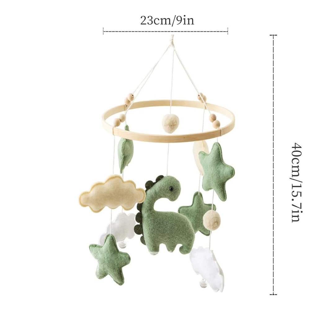 Baby Windspiele, Mobile Baby Windspiele Dinosaurier mit Wolken, Holz Hängende Baby Windspiel, Kinder