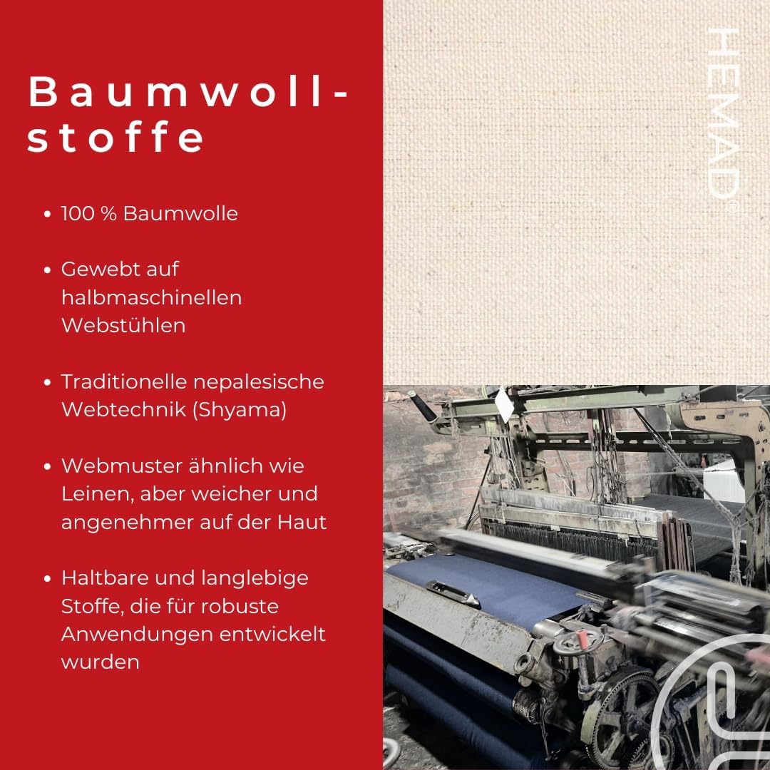 HEMAD Umhänge -Tasche Klein - Baumwolle/Leinenlook Mittelalter Kleidung Beige, Beige