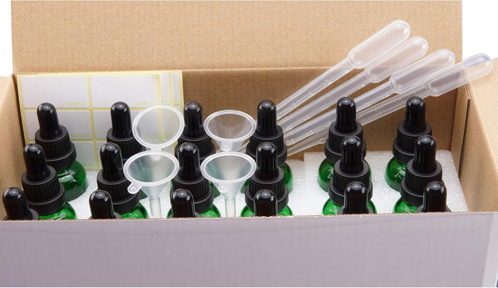YIZHAO Pipettenflasche 30ml, Apothekerflasche Braunglas mit [Dropper Pipette Glas], Braunglasflasche