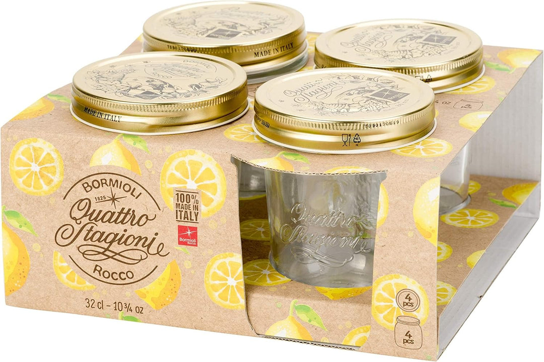 Bormioli 354756-CBA Quattro STAGIONI-32 cl, luftdicht, transparent, 4 Stück