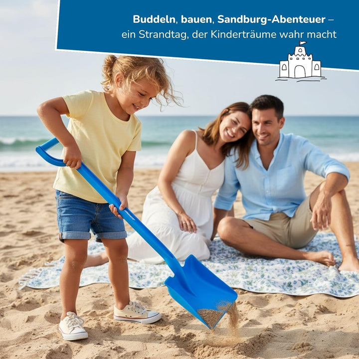 alldoro 60156 XXL-Kinderschaufel eckig, 64 cm, robuste Sandschaufel aus Kunststoff für Kinder ab 18