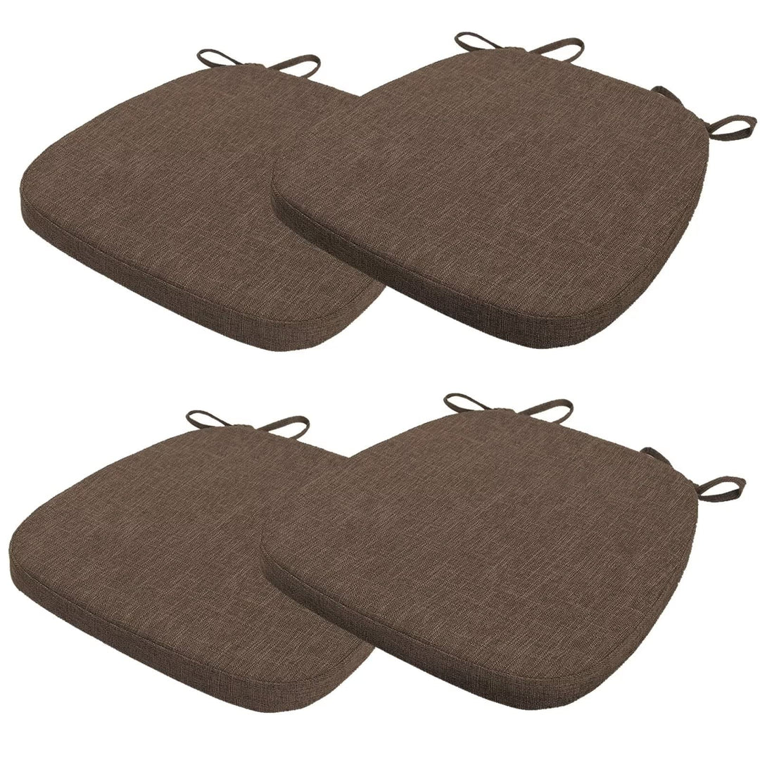 4er Set Stuhlkissen 40x38x3cm mit Bändern,Waschbare Sitzkissen Rutschfest,Stuhlauflage Stuhlpolster