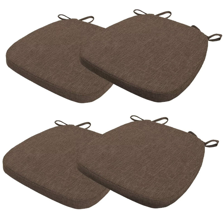 4er Set Stuhlkissen 40x38x3cm mit Bändern,Waschbare Sitzkissen Rutschfest,Stuhlauflage Stuhlpolster