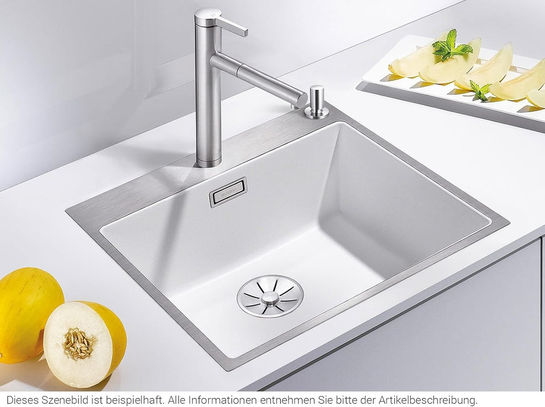 BLANCO SUBLINE 500-IF/A SteelFrame | SILGRANIT anthrazit | Einbauart: Einbau von Oben & Flächenbündi