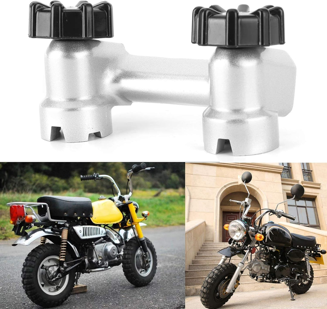 Fydun Motorradlenker Riser Mount Clamp, 3,9 Zoll Silber Stahllegierung mit festem Bolzen Passend für
