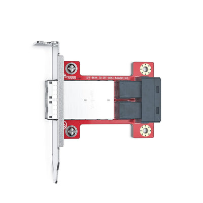 10Gtek Mini SAS Adapter SFF-8643 to SFF-8644 Dual Port Mini SAS Adapter 8643 Slot to 8644 Slot, 8643