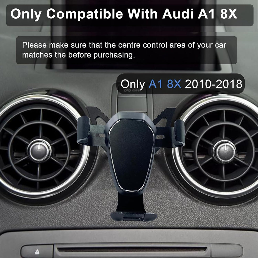 MICMXMO Handyhalterung für Audi A1 8X 2010-2018, Kfz-Handyladestationen Handy Halter Gravity Auto Lo