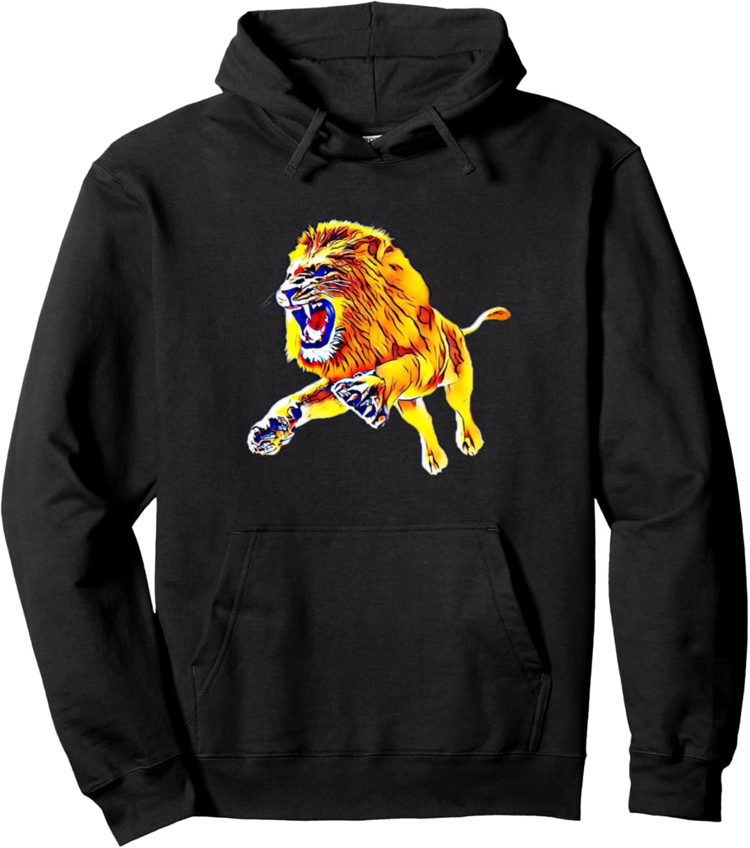 Löwen Motiv Löwenrudel Afrika Raubkatze Löwenmähne Löwe Pullover Hoodie