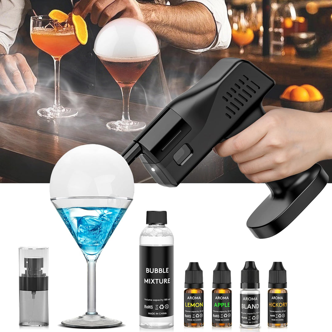 Whisky Rauch Set, EIN Tasten Bedienung, Handgerät, mit 1,4 Zoll Farbdisplay, für Barkeeper, Bar, Par