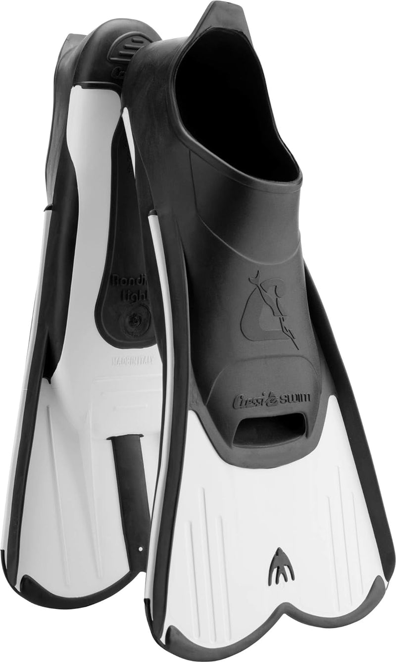 Cressi Light Fins-Kurze Flossen Zum Schnorcheln Schwimmen, Wassertraining, Verfügbar für 35/36 Weiss