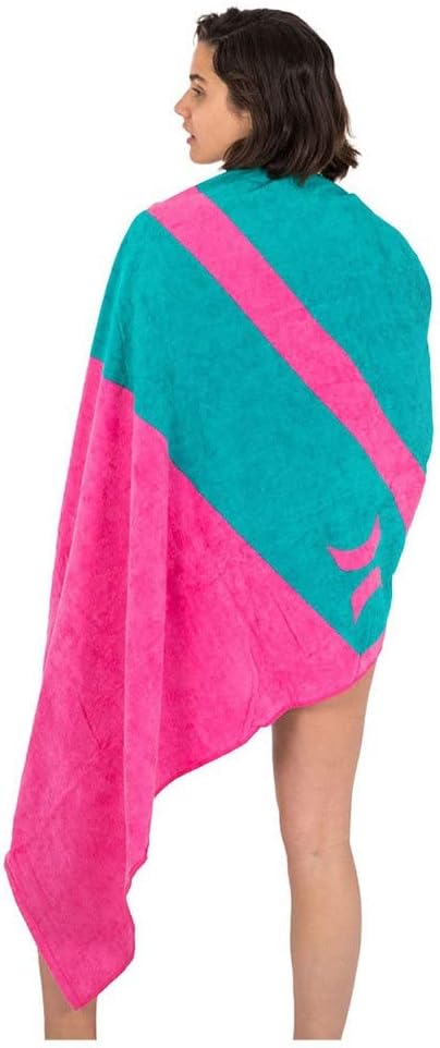 Hurley U Icon Slash Neon Towel Swimwear Cover Up Set, Rosa (Hyper Pink), Einheitsgrösse