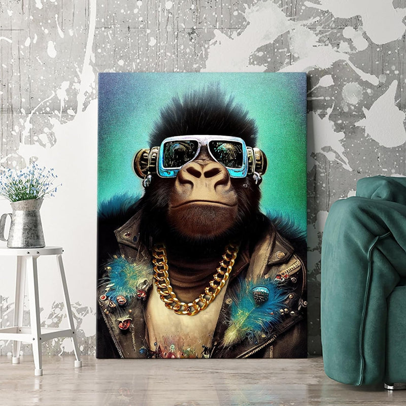 Artmazing | Gorillabild gross hochformat | Bilder Affen modern | S-Art Bilder | Gorillabilder Modern