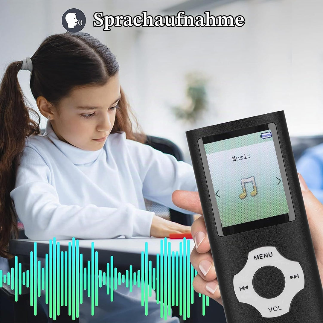 Bewinner MP3 -MP4 -Player mit Bluetooth und WiFi, Tragbarer Verlustfreier Sound MP3, HiFi Sound 1.8i