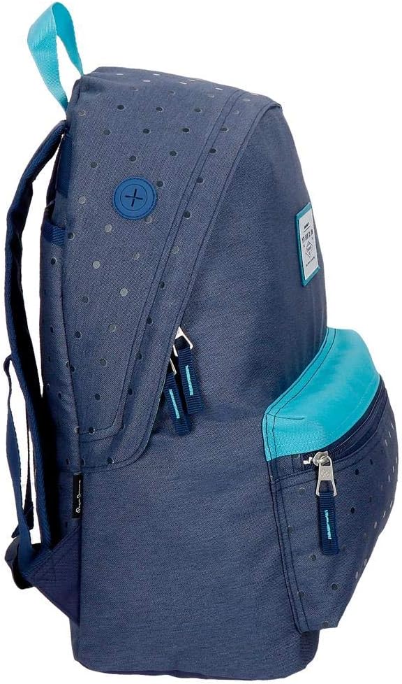 Pepe Jeans Molly An Trolley anpassbarer Rucksack Blau 31x42x17,5 cms Polyester 22.79L Adaptiver Ruck