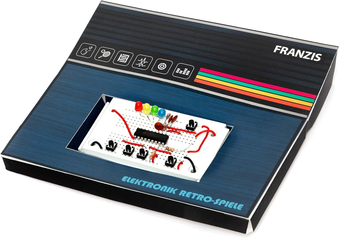 FRANZIS 67150 - Elektronik Retro Spiele Adventskalender, 24 Spiele der 70er und 80er zum Selberbauen