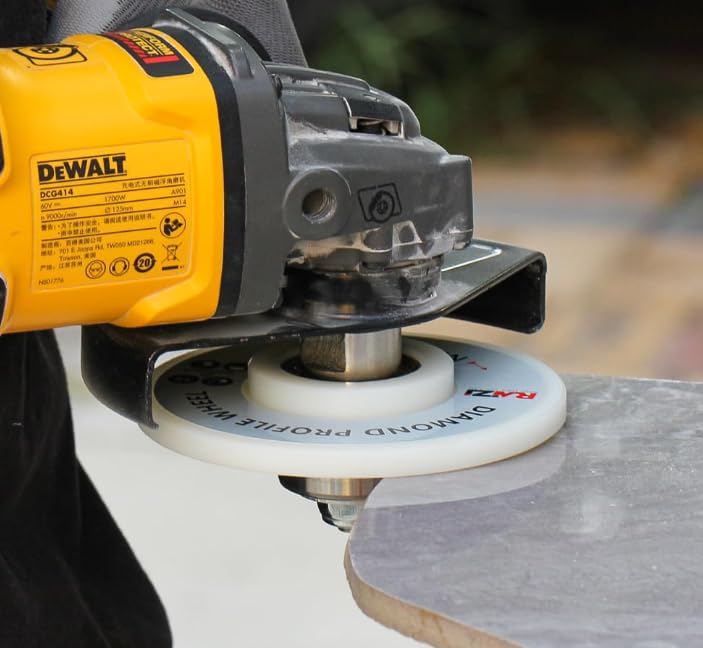 Diamant-Handprofiler/Fräser, weisse Nylonabdeckung für Granit-Arbeitsplatten, volle Bullnose (B5), B