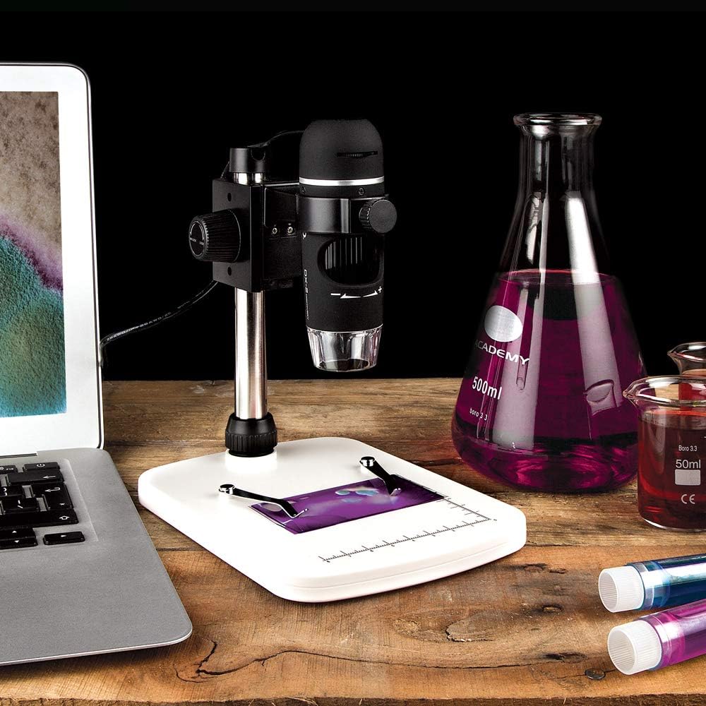 Veho Discovery DX-2 Digitales USB-Mikroskop, 3 MP, 500-fache Vergrösserung, Fotoaufnahme, Videoaufna