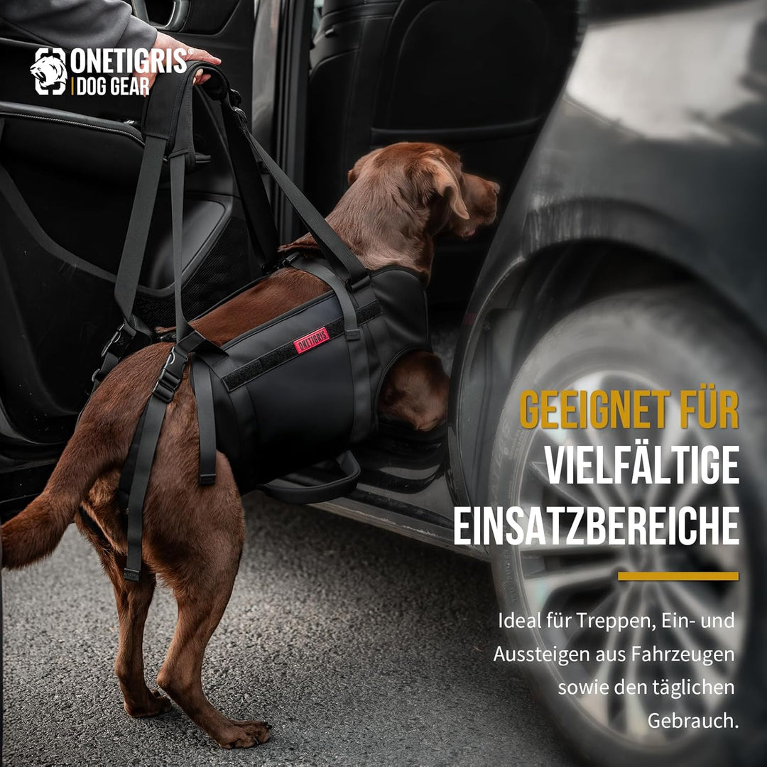 OneTigris Tragegeschirr für Hunde,MOBILIFT Ganzkörper Unterstützungsgeschirr Tragehilfe für ältere &
