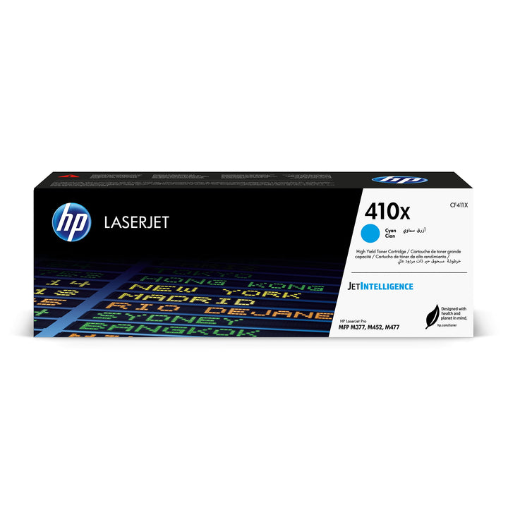 HP 410X (CF411X) Blau Original Toner mit hoher Reichweite für HP Color Laserjet Pro M452, HP Color L
