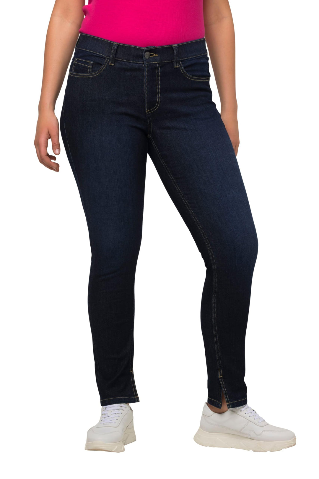 Ulla Popken Damen Sarah, Schmales Bein, High Waist, Recycelt Jeans 50 Rinsed Wash, 50 Rinsed Wash