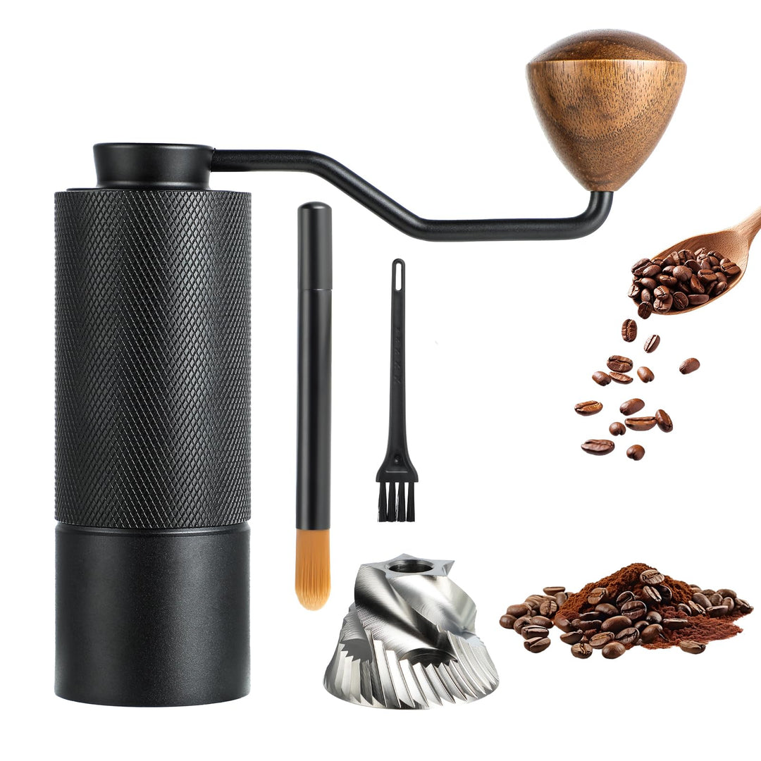 ISHEWUDU Manuelle Kaffeemühle, Kaffeemühle Manuell mit konischem Frässtift aus Edelstahl, Handkaffe