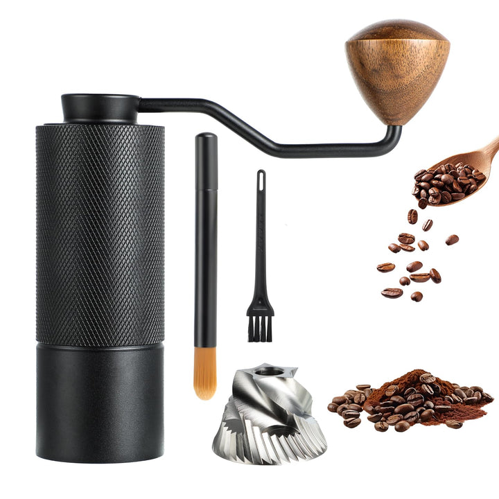 ISHEWUDU Manuelle Kaffeemühle, Kaffeemühle Manuell mit konischem Frässtift aus Edelstahl, Handkaffe
