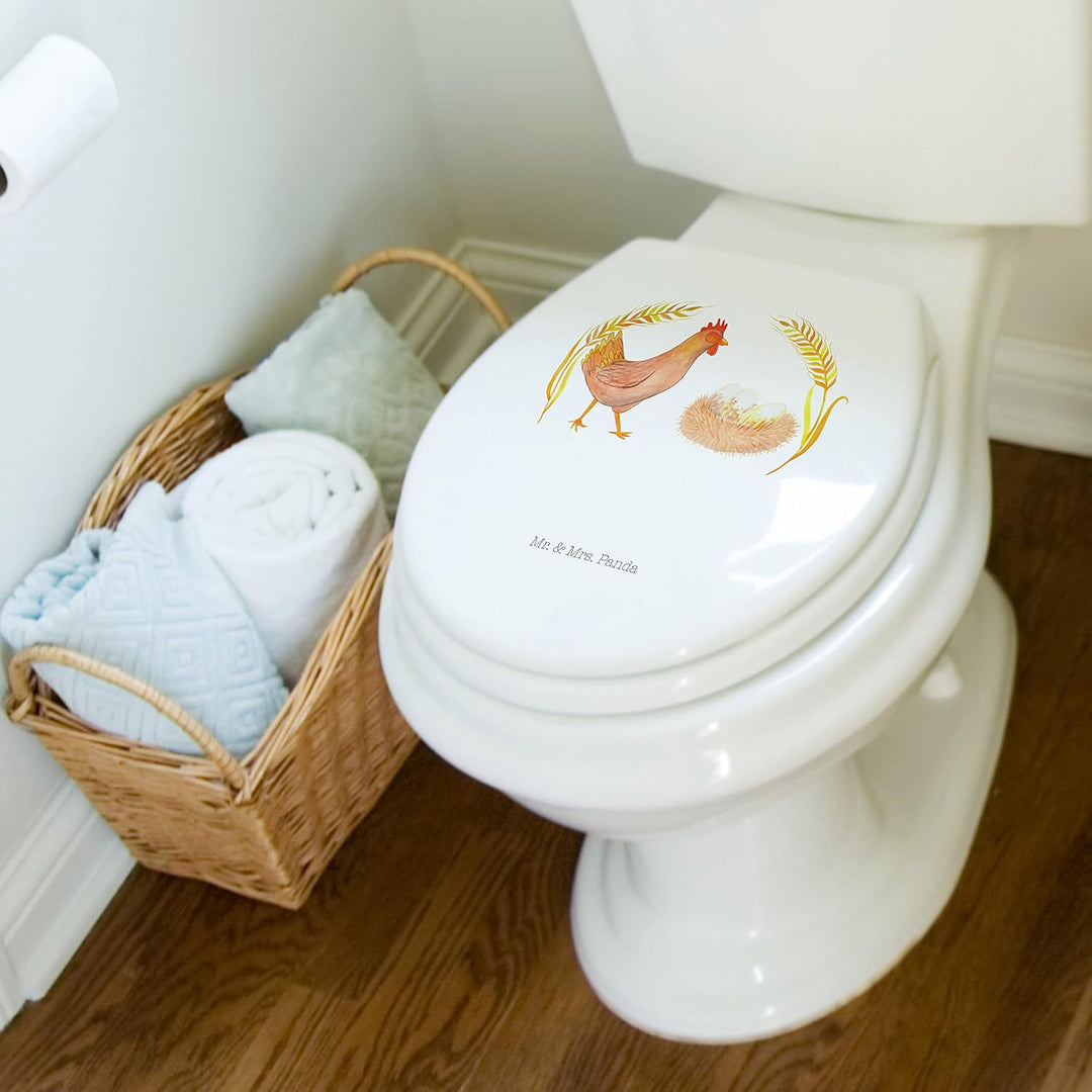 Mr. &amp; Mrs. Panda Motiv WC Sitz Huhn stolz - Geschenk, Toilette, Landwirtin, Geburt, WC-Sitz, Klobril