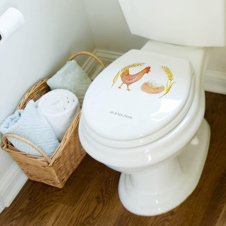Mr. &amp; Mrs. Panda Motiv WC Sitz Huhn stolz - Geschenk, Toilette, Landwirtin, Geburt, WC-Sitz, Klobril
