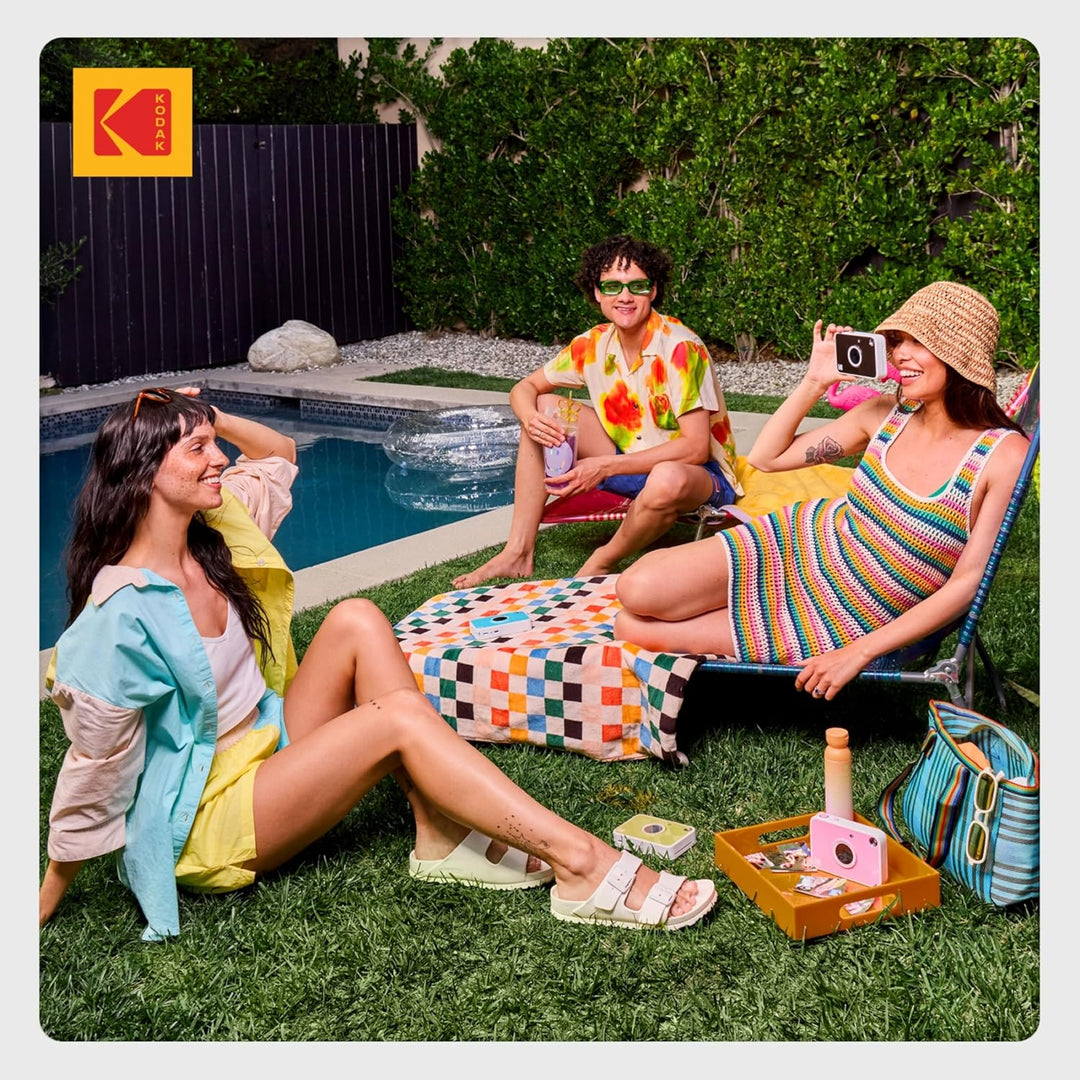 Kodak Printomatic+ Sofortbild Digitalkamera Starter-Set mit Tragetasche (Rosa) und 20er Zink-Fotopap