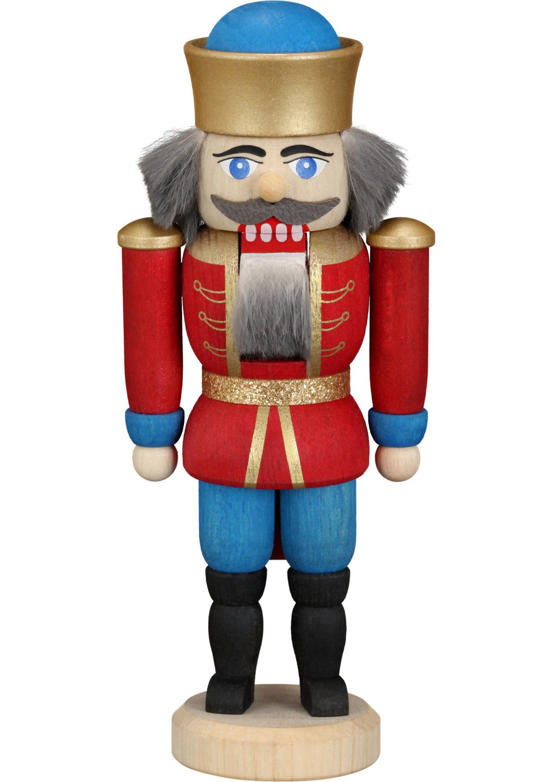 Seiffener Volkskunst Nussknacker König 12 cm (rot), Rot