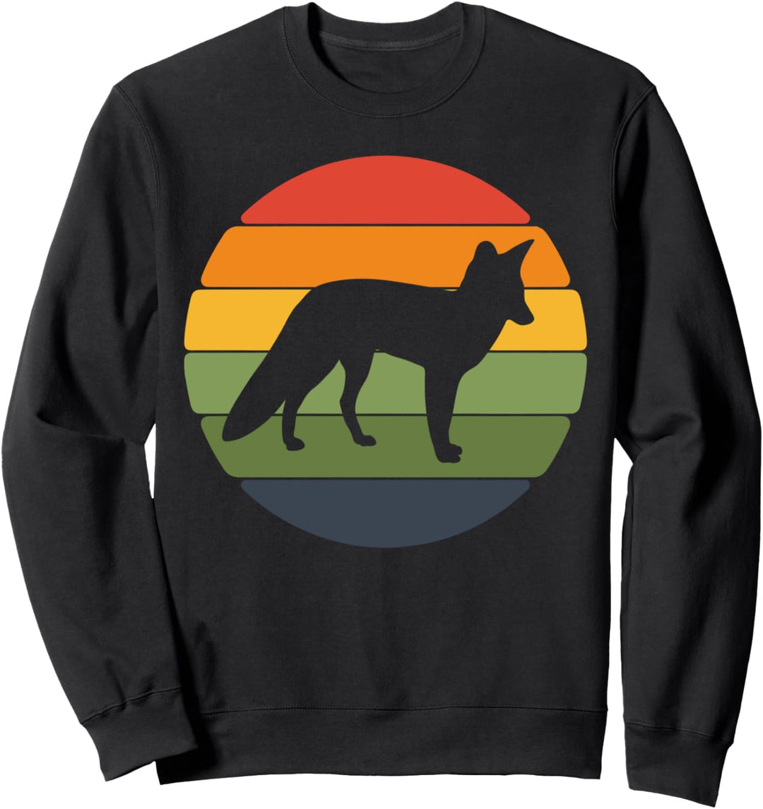 Fox Retro Funny Woodland Creature Animal Gift Sweatshirt