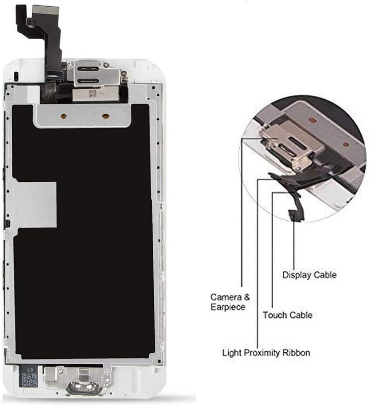Für iPhone 6s Display Ersatzbildschirm LCD Touchscreen Display Vorinstallierte Frontkamera Näherungs