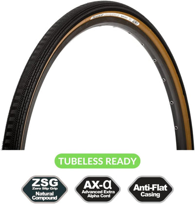 panaracer GravelKing Semi Slick Faltreifen // 43-622 (700x43C) TLC schwarz/braun, schwarz/braun