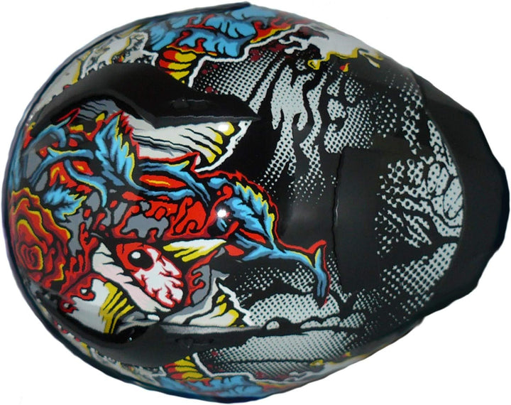 Protectwear Motorradintegralhelm Integralhelm mit integrierter Sonnenblende und klappbarem Visier V1