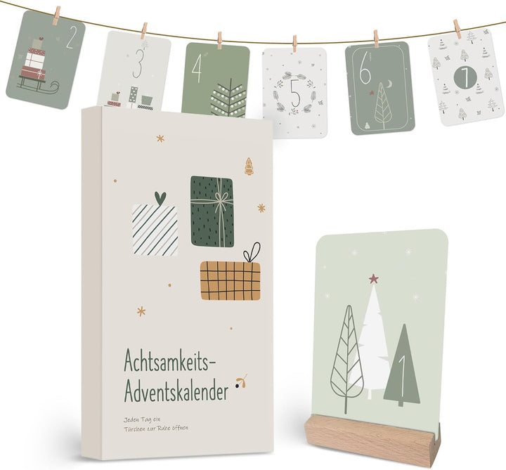 Achtsamkeit Adventskalender 2025 für Frauen – 24 inspirierende Karten mit Zitaten, Affirmationen & A