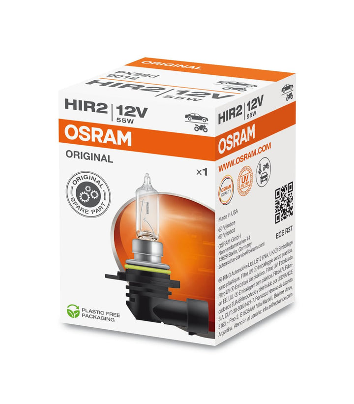Osram, Halogen, ORIGINAL HIR2 Scheinwerferlampe, 9012, 12V, 1er Faltschachtel, Autos