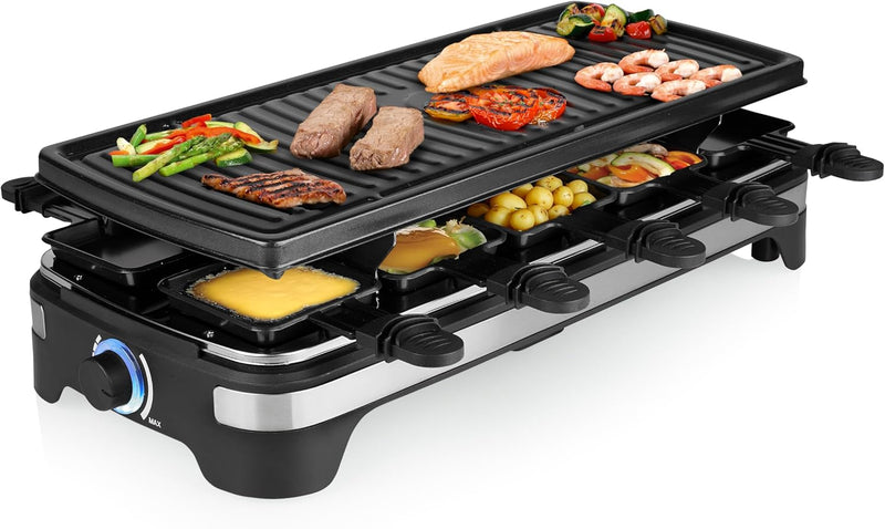 Princess Multifunktions-Raclette XXL 162650 – Grill und Raclette einstellbarer Thermostat 49 x 21 cm