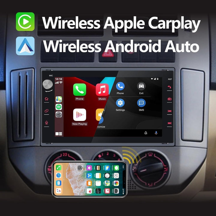 Autoradio kompatibel mit drahtlos Carplay/Android Auto für VW Polo Passat Golf Jetta MK3 MK4 Sharan