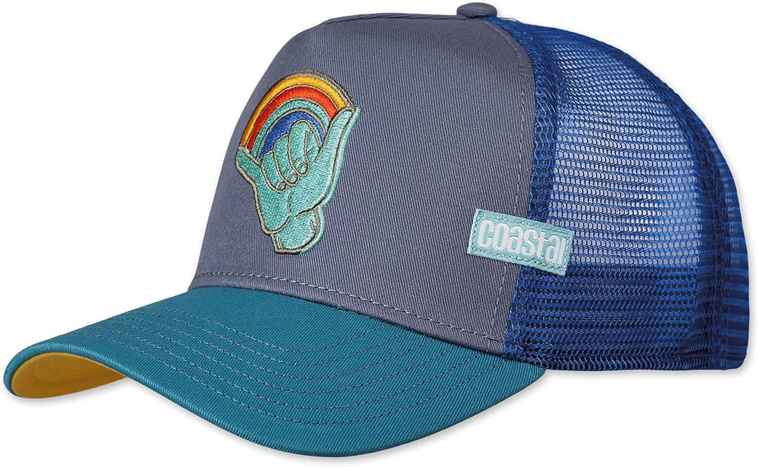 Coastal - LGBTQ Shakka (Grey/Petrol) - Trucker Cap Meshcap Kappe Mütze Cappy Caps