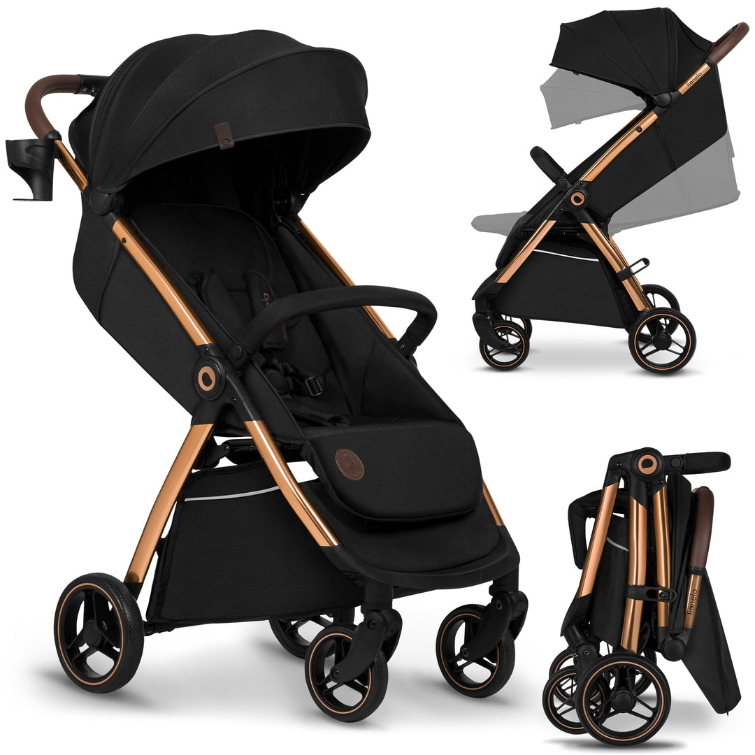 LIONELO INGRID Kinderwagen bis 22 kg von 6 Monaten bis 4 Jahren Grosse 360° schwenkbare Räder Volle