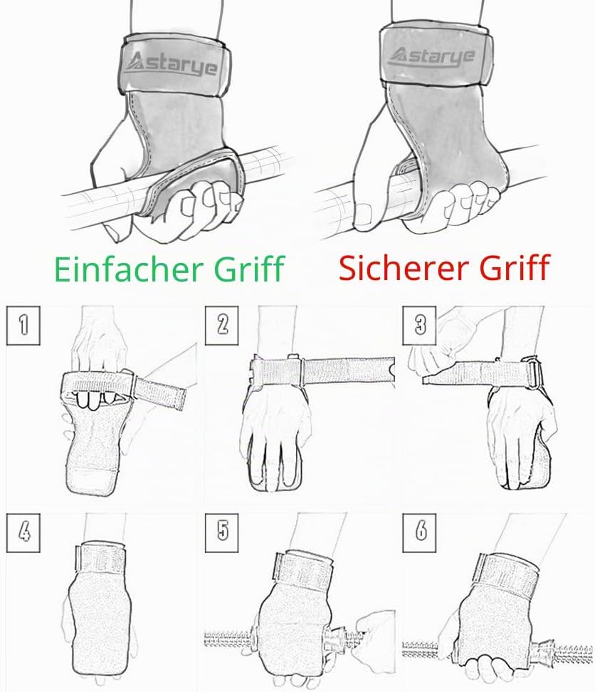Professionelle Handschuhe für Fitness Unisex-Zughilfen mit extra Grip 800KG
