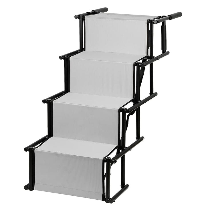 Supfine Hunderampen für Grosse Hunde, Bis 50 kg Belastbar Hundetreppe, Hunde Auto Rampen Faltbar, 4
